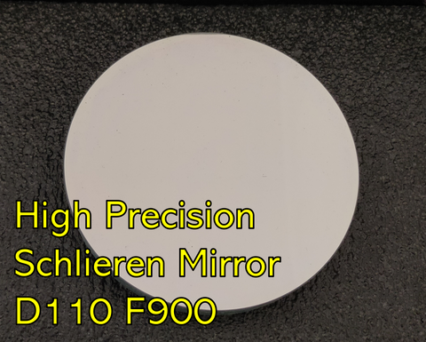 High Precision Concave Focusing Schlieren Mirror D110F900 (Unmounted)